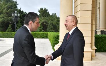 Azərbaycan Prezidenti İlham Əliyev Gürcüstanın Baş Naziri Giorgi Qaxariyanı qəbul edib