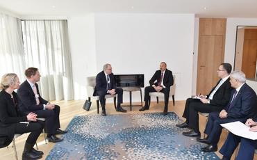 Azrəbaycan Prezidenti Davosda “Equinor” şirkətinin baş icraçı direktoru ilə görüşüb
