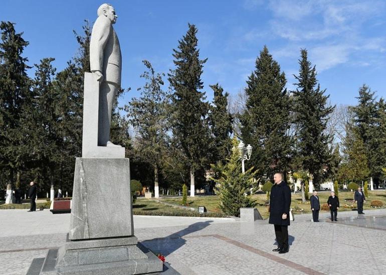 Azərbaycan Prezidenti Kürdəmir rayonuna səfərə gəlib