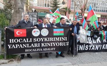 İstanbulda Xocalı soyqırımı ilə bağlı yürüş keçirilib