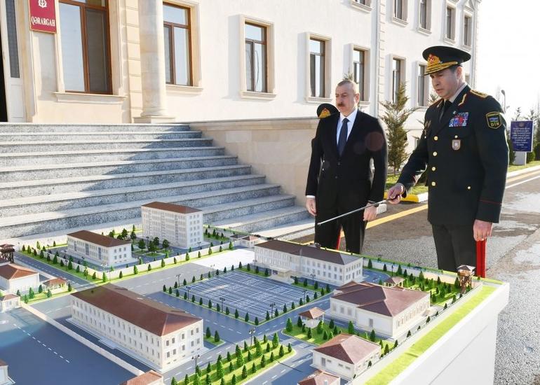 Prezident İlham Əliyev Daxili Qoşunların “N” saylı hərbi hissəsinin açılışında iştirak edib