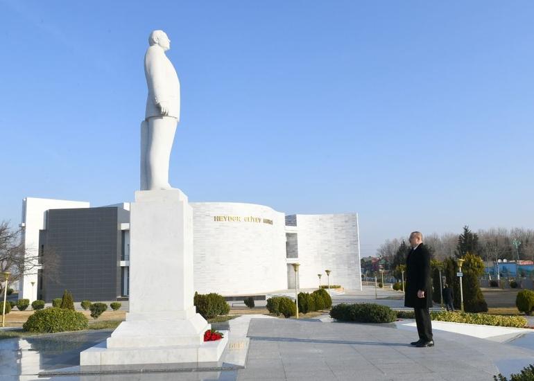 Prezident İlham Əliyev Ağstafa rayonuna səfərə gəlib