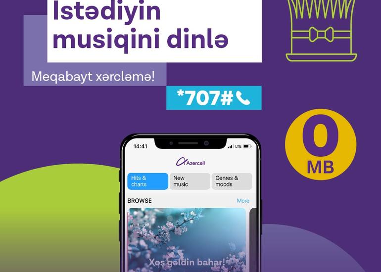 "Azercell"lə Mobil Musiqi limitsiz oldu!