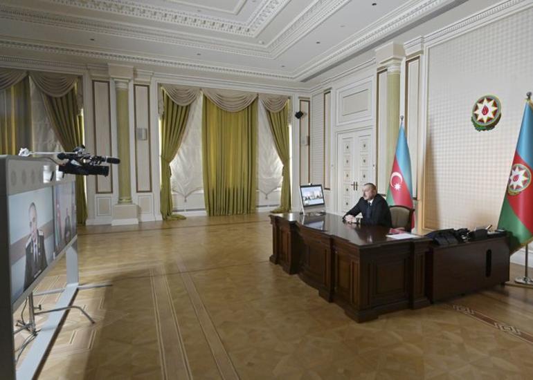 Prezident İlham Əliyev Baş prokuror Kamran Əliyevi videoformatda qəbul edib