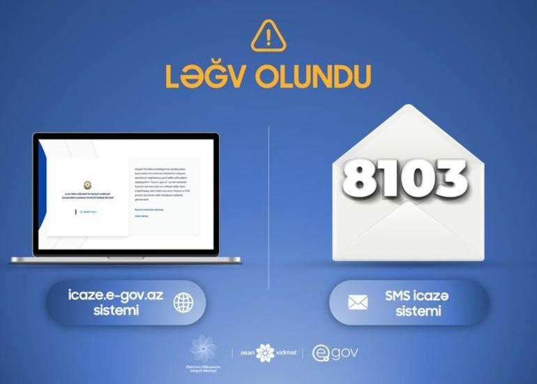 SMS icazəsi alanların və “icaze.e-gov.az”da qeydiyyatdan keçənlərin sayı açıqlanıb