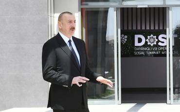 Prezident İlham Əliyev və birinci xanım Mehriban Əliyeva 3 saylı DOST mərkəzinin açılışında iştirak ediblər