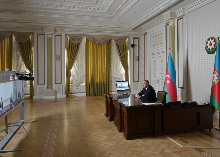 Prezident İlham Əliyev Seymur Orucov və Elçin Rzayevi icra başçısı təyin olunmaları ilə əlaqədar videoformatda qəbul edib