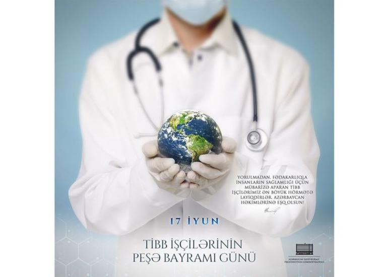 Azərbaycan Prezidenti tibb işçilərinin peşə bayramı ilə bağlı paylaşım edib