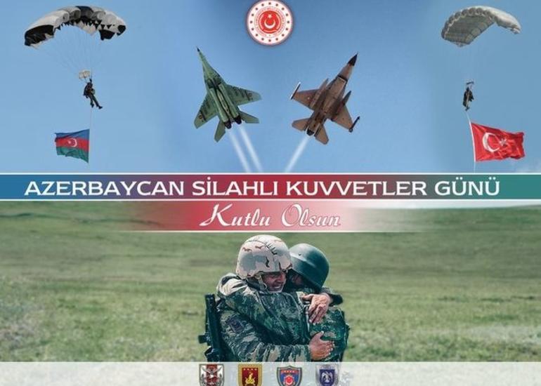 Türkiyə Müdafiə Nazirliyi Azərbaycanı Silahlı Qüvvələr günü münasibətilə təbrik edib