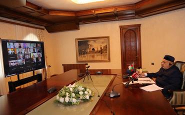 QMİ sədri “Böhran vəziyyətində dini liderlərin rolu” mövzusunda virtual Forumda iştirak edib