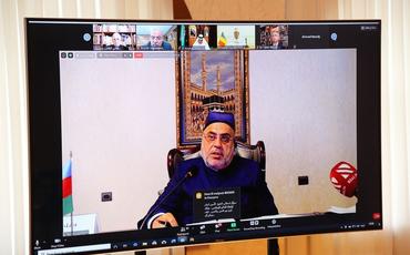 QMİ sədri “Böhran vəziyyətində dini liderlərin rolu” mövzusunda virtual Forumda iştirak edib
