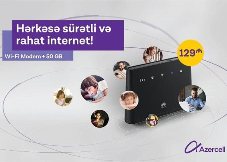 Azercell-in yeni 4G WiFi modemindən eyni zamanda 32 istifadəçi yararlana bilər!