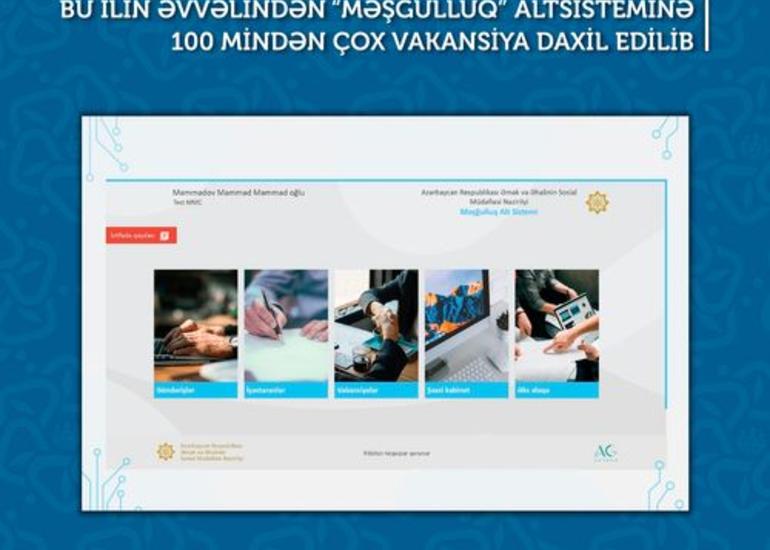 Nazirlik: “Məşğulluq” altsistemində 45 375 vakansiya mövcuddur