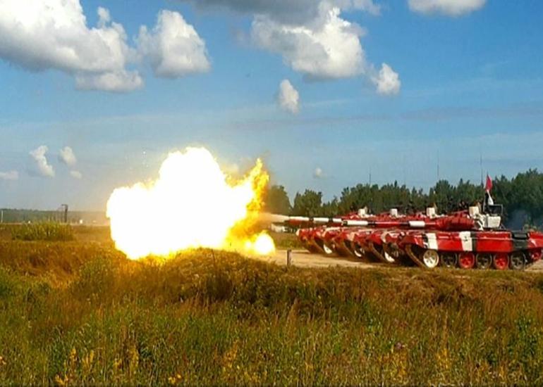 Tankçılarımız “Tank biatlonu” müsabiqəsinə hazırlıqlarını davam etdirir