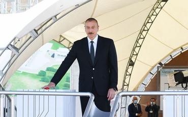Prezident İlham Əliyev “Qobu” elektrik yarımstansiyasının tikintisi ilə tanış olub