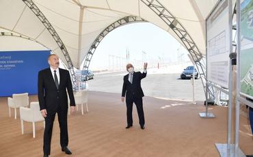 Prezident İlham Əliyev “Qobu” elektrik yarımstansiyasının tikintisi ilə tanış olub