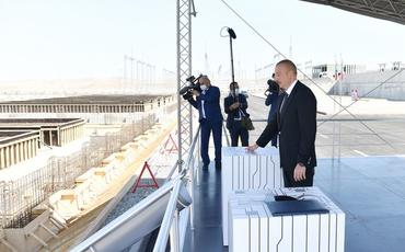 Prezident İlham Əliyev “Qobu” elektrik yarımstansiyasının tikintisi ilə tanış olub