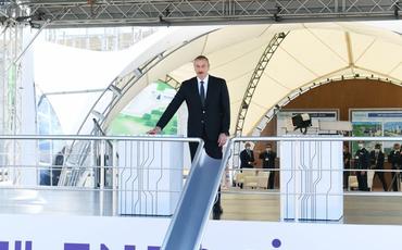 Prezident İlham Əliyev “Qobu” elektrik yarımstansiyasının tikintisi ilə tanış olub