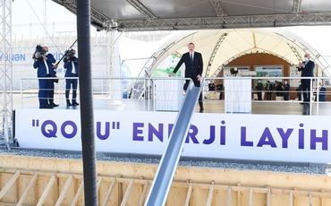 Prezident İlham Əliyev “Qobu” elektrik yarımstansiyasının tikintisi ilə tanış olub
