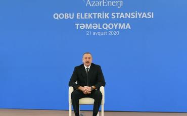 Prezident İlham Əliyev “Qobu” elektrik yarımstansiyasının tikintisi ilə tanış olub