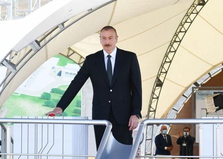 Prezident İlham Əliyev “Qobu” elektrik yarımstansiyasının tikintisi ilə tanış olub