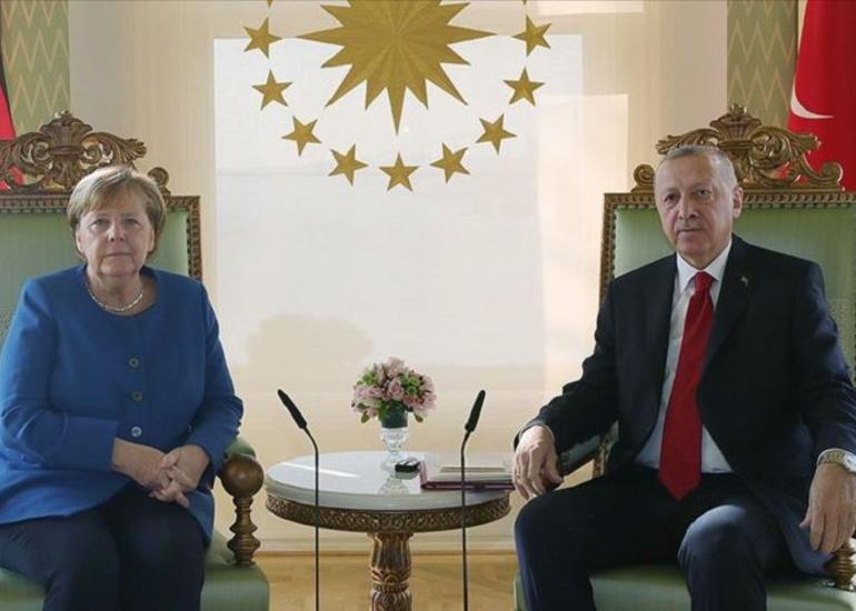 Ərdoğan Merkellə videokonfransda Şərqi Aralıq dənizindən danışıb
