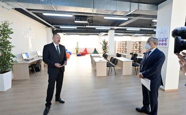 Prezident İlham Əliyev Sumqayıt Kimya Sənaye Parkının nəzdində Peşə Təhsil Mərkəzinin açılışında iştirak edib