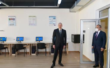 Prezident İlham Əliyev Sumqayıt Kimya Sənaye Parkının nəzdində Peşə Təhsil Mərkəzinin açılışında iştirak edib