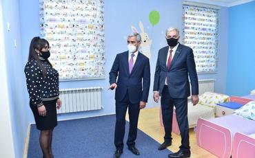 Gəncə, Samux və Ucarda inşa edilən və yenidən qurulan təhsil müəssisələrinin açılışı olub