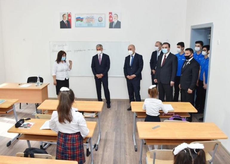 Gəncə, Samux və Ucarda inşa edilən və yenidən qurulan təhsil müəssisələrinin açılışı olub