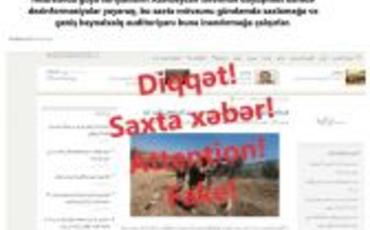 Diqqət! Düşmən tərəfindən yayılan saxta xəbərlərə İNANMAYIN!