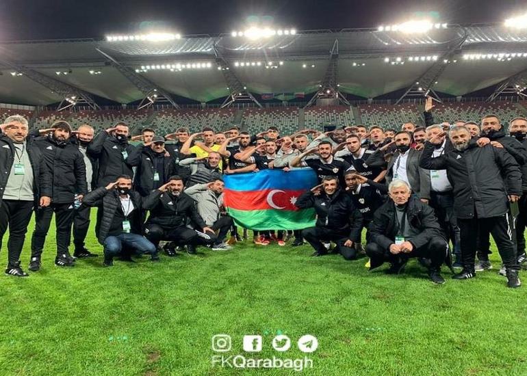 "Qarabağ" "Legiya" üzərində qələbəni əsgər salamı ilə qeyd etdi