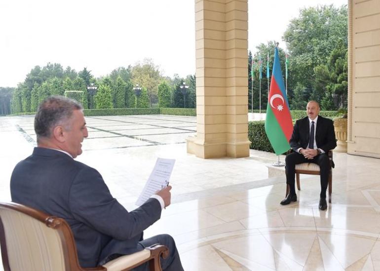 Azərbaycan Prezidenti: "Biz istəyirik ki, məsələ sülh yolu ilə həll olunsun, amma həll olunsun"