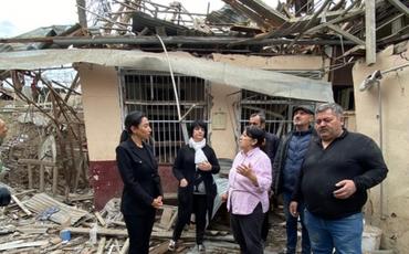 Ombudsman Ermənistan silahlı qüvvələrinin ağır artilleriya atəşinə tutduğu Gəncədə faktaraşdırıcı missiya həyata keçirib