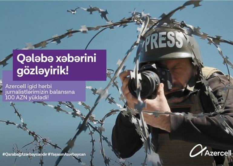 "Azercell" hərbi jurnalistlərə rabitə dəstəyi göstərib