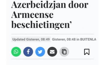 Niderland mətbuatında ermənilərin Gəncəyə raket hücumu haqqında məlumatlar yayımlanıb