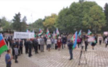 İsmayıllının İvanovka qəsəbəsində yaşayan malakanlar ordumuza dəstək yürüşü təşkil edib