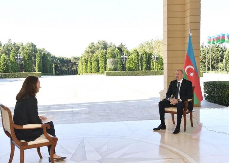 İlham Əliyev: “Atəşkəs elan olunandan bəri Azərbaycan tərəfindən bütün artilleriya atəşi dayandırılmışdır”