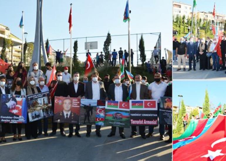 İstanbulda Azərbaycana növbəti dəstək mitinqi keçirilib
