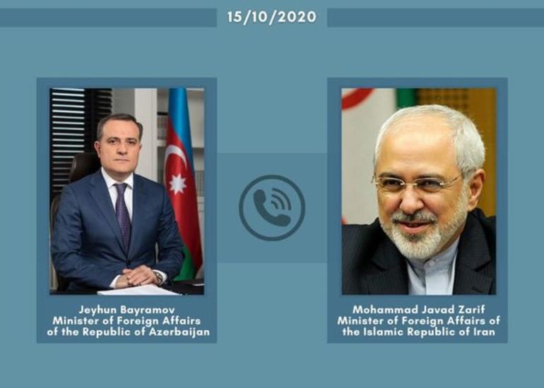 Ceyhun Bayramovla İranın XİN rəhbəri Məhəmməd Cavad Zərif arasında telefon danışığı olub