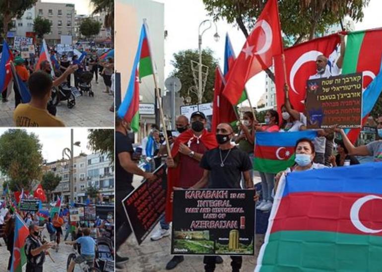 İsraildə Ermənistanın təxribatına qarşı aksiya keçirilib