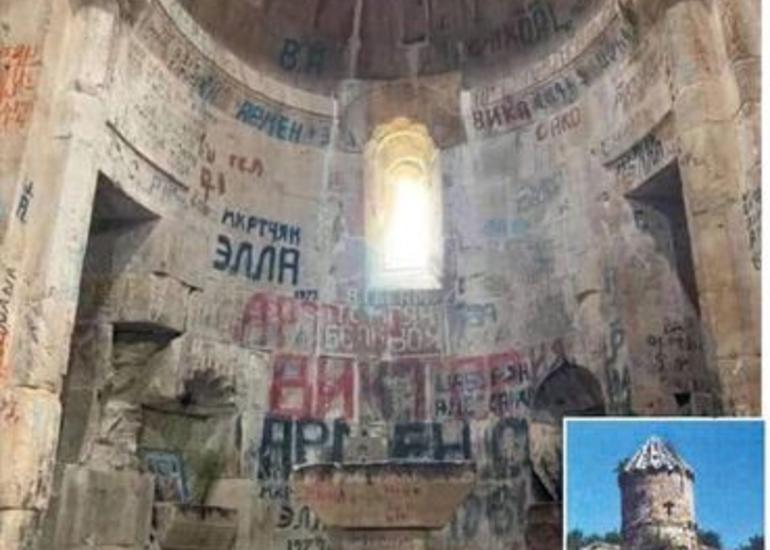 Hadrutdakı alban kilsəsi də erməni vandalizminə məruz qalıb