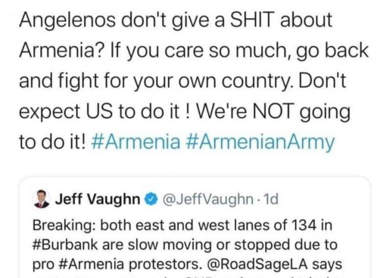 Amerikalı aparıcı: Ermənilər nə vaxt öyrənəcəklər ki, los-anceleslilər Ermənistana heç tüpürmürlər?