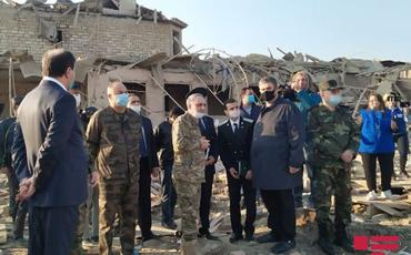 Baş prokuror və Fövqəladə Hallar naziri Gəncədə hadisə yerinə gəlib