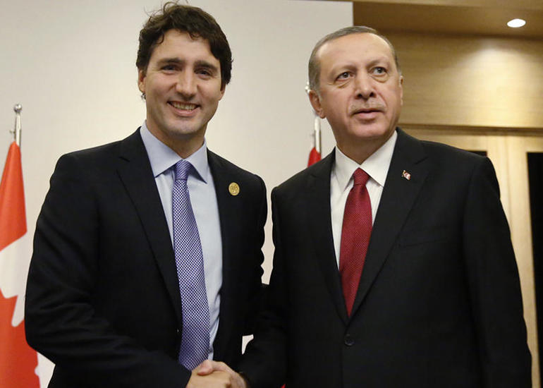 Ərdoğan və Trüdo Dağlıq Qarabağı müzakirə ediblər