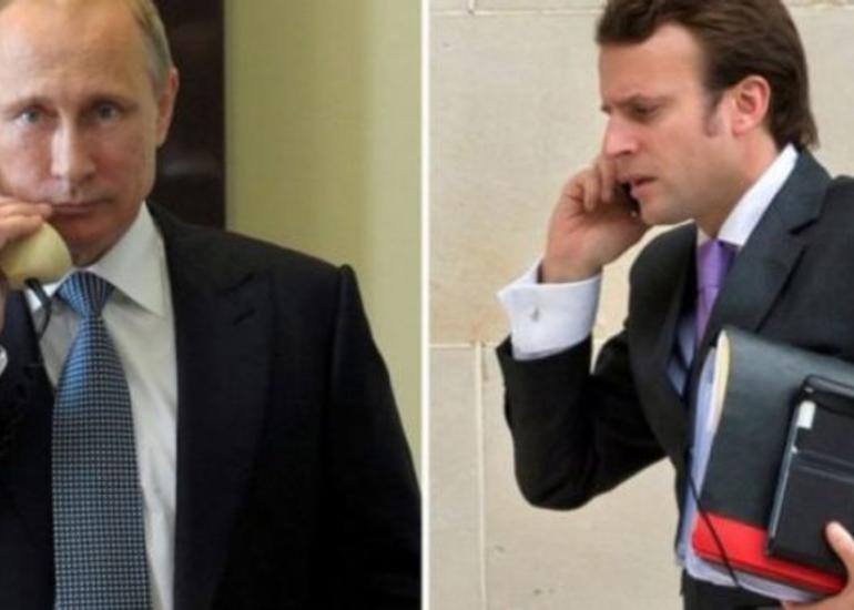 Putin və Makron arasında telefon danışığı olub