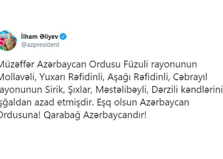 Daha 7 kənd işğaldan azad olunub