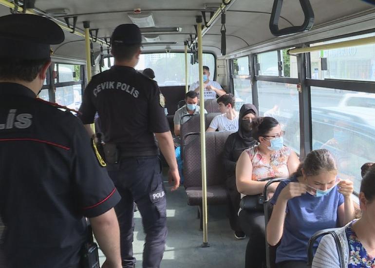 Avtobusda maskalardan istifadə etməyən 533 şəxs cərimələnib