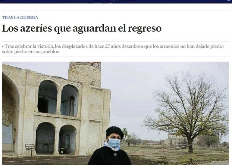 İspaniyanın “La Vanguardia” qəzeti ermənilərin Azərbaycan ərazilərində törətdikləri vandalizm aktlarından yazır