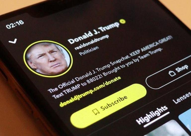 KİV: "Snapchat" Baydenin andiçməsi günündə Trampın hesabını həmişəlik bloklayacaq